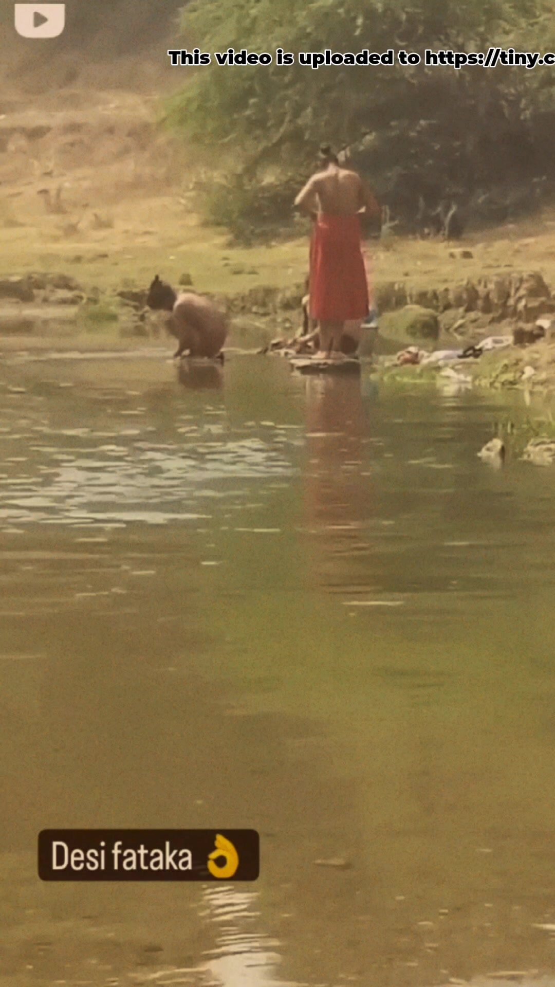 Desi Village Girl Bathing in River picture