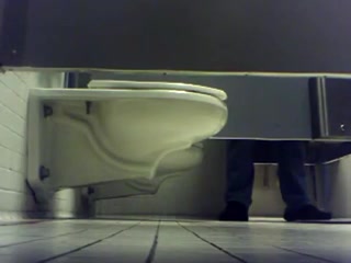 Spying women's public toilet