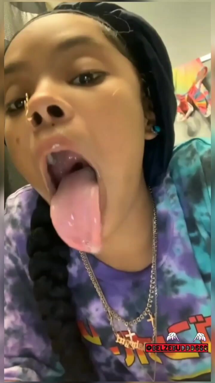 Latina Girl Long Tongue Fetish image photo