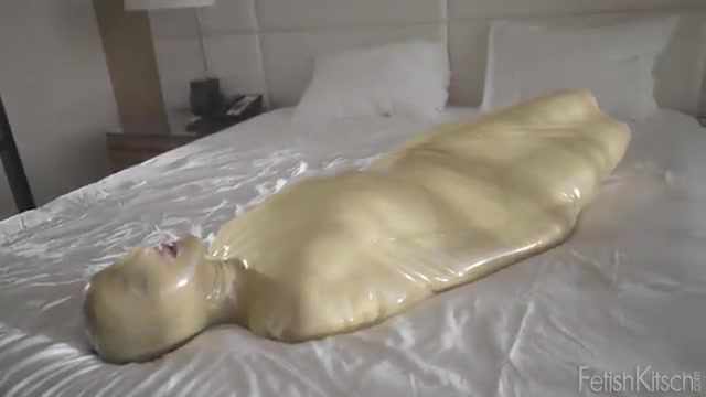 Clear Latex Bondage Fetish - Transparent sleepsack - ThisVid.com
