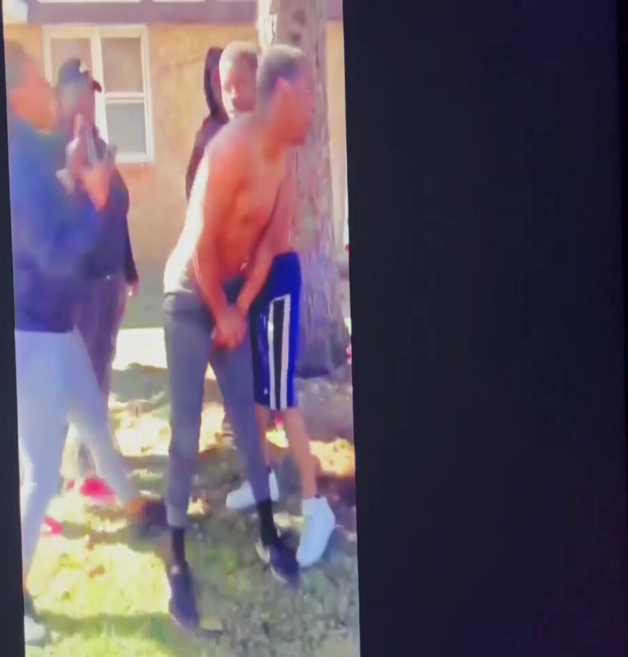 Tall Guy Gets His Dick and Balls Squeezed in a Fight picture