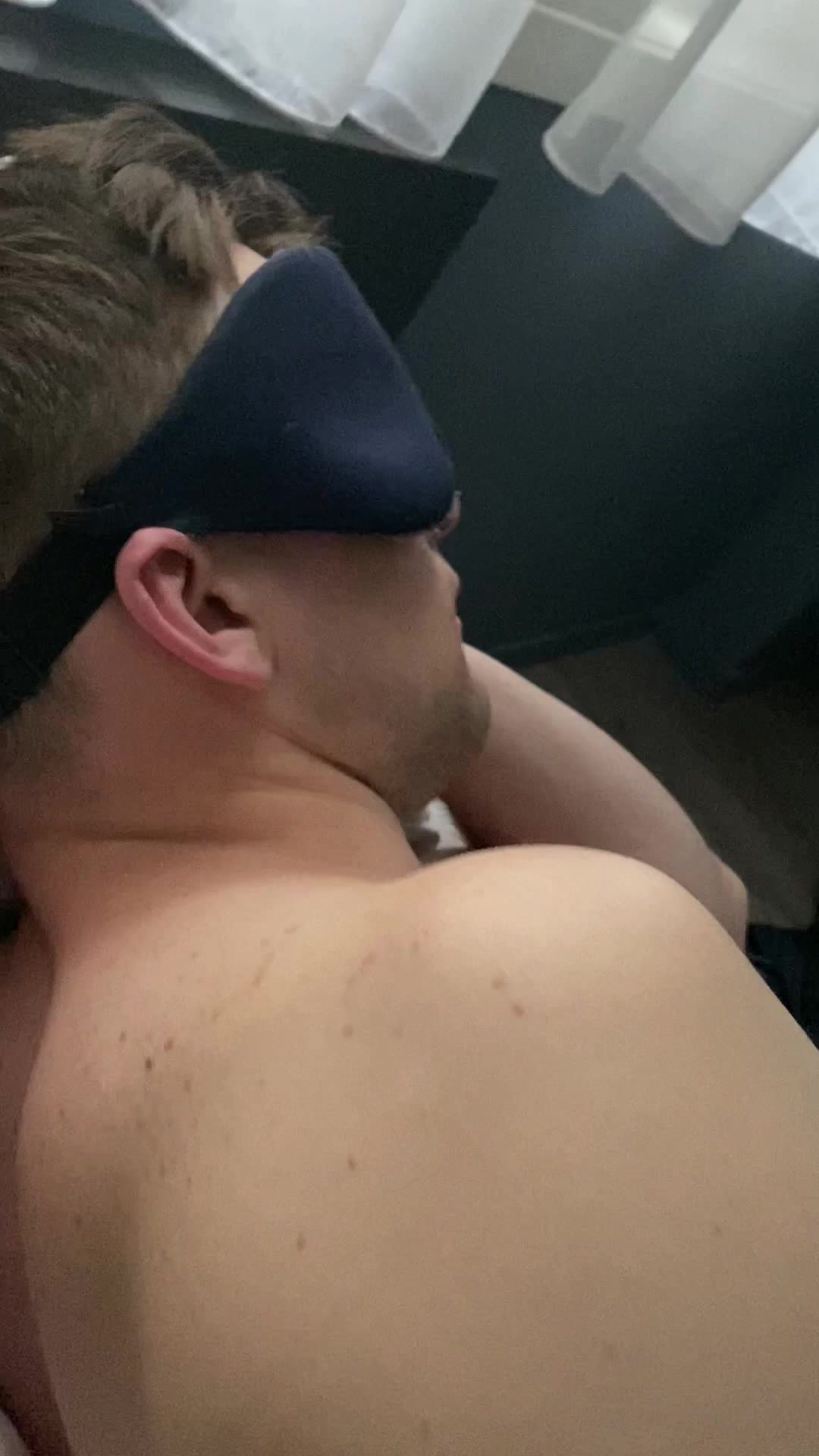 Hairy nipple bud snoring in hotel