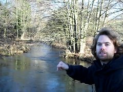 Peeing into the river