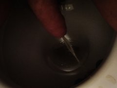 solo piss in toilet