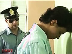 Teen convict drills tough gay officer in the ass