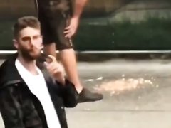 Puke outside