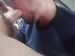 Stranger sucks in the car