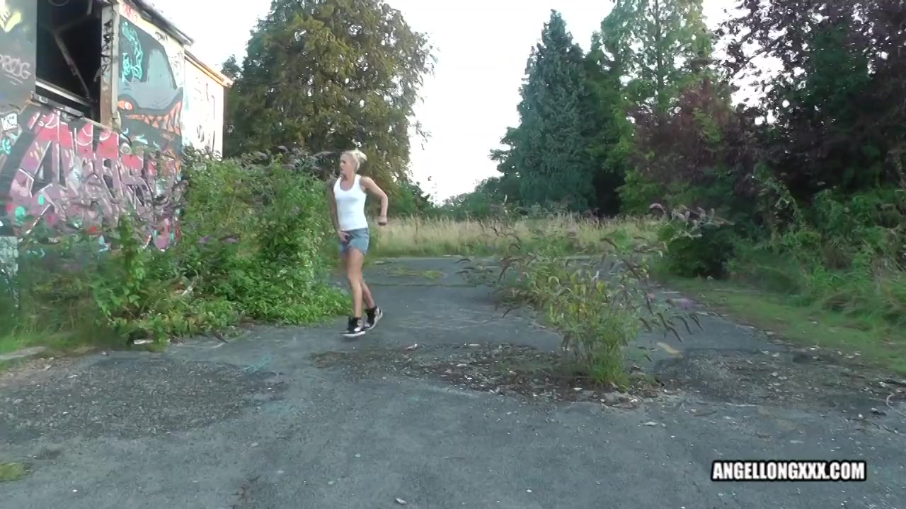 Girl pees standing up