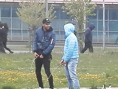TWO HOT GUYS PISSING OUTSIDE