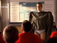 Teacher shows students (and teachers) her underwear