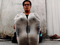 My stinky socks after walking a lot