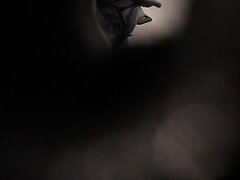Piss through peep hole