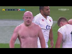 Rugby player shirt ripped off