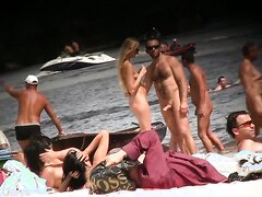 HARD DICK ON NUDIST BEACH