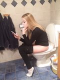 Beautiful girls on toilet 6