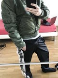 bomber and trackies
