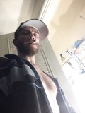 Oregonleatherboy Wearing Crushed Velvet Tracksuit Smoking Spliff