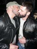 Lip Locked Lads in Leather Jackets