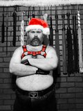 Leather Daddy Bear in Christmas attire