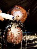 CBT hot wax in urethra candle making and burning