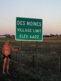 flashing along a highway in des moines, nm.