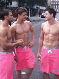 Men in pink