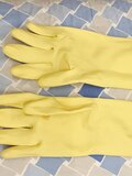 Rubber gloves and latex gloves
