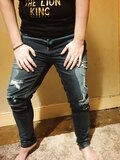 pissing in jeans