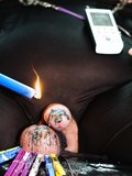 wax fire burning cock torment CBT extreme cam slave