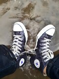 Wet blue Converse