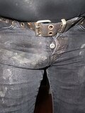 Dirty stinking jeans bulges - cumrag jeans