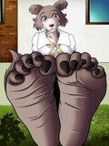 Furry feet tease