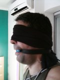 Blindfolded and gagged. Yes, I love that!
