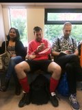 Men on public transport