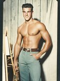 Muscular young carpenters