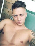 Italian sexy muscle barman