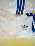 Pissing all over my white Adidas shorts