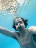 Underwater Boy in Pool
