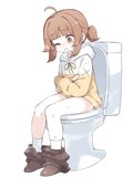 Anime Fanart girls on the toilet #1