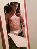Too poor to have a webcam, but he showed off his hot body anyway