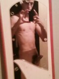 Too poor to have a webcam, but he showed off his hot body anyway