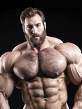 AI prompted muscle men