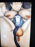 Cumming on sexy artwork