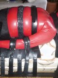 Restrained in a red rubbersuit - album 2