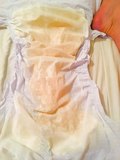 Strange orange color pee in my Attends diaper