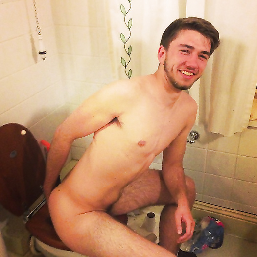 Cutie on the toilet