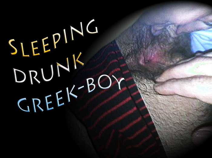 Sleeping drunk greek-boy
