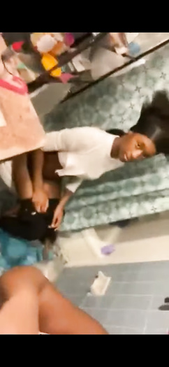 Cute teen black girl has to poop (laxative effect)