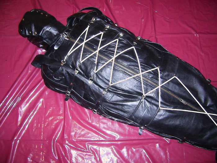 In a leather bodybag
