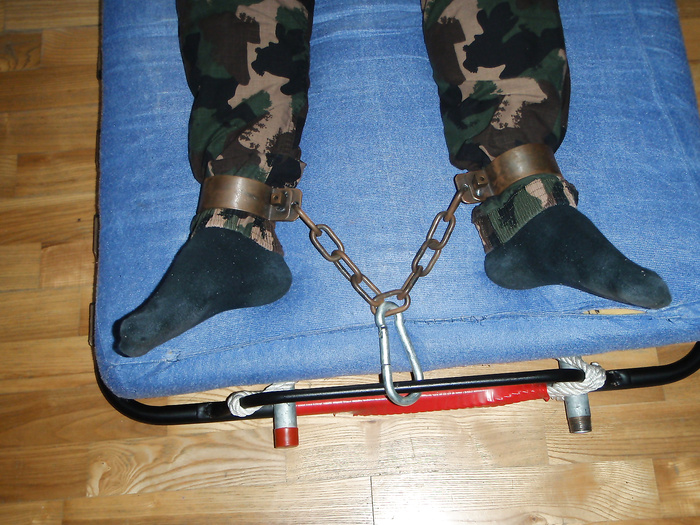 Restrained soldier